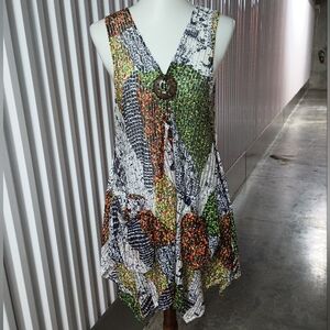 Vibrant Patchwork Women's Swim Coverup